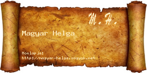 Magyar Helga névjegykártya